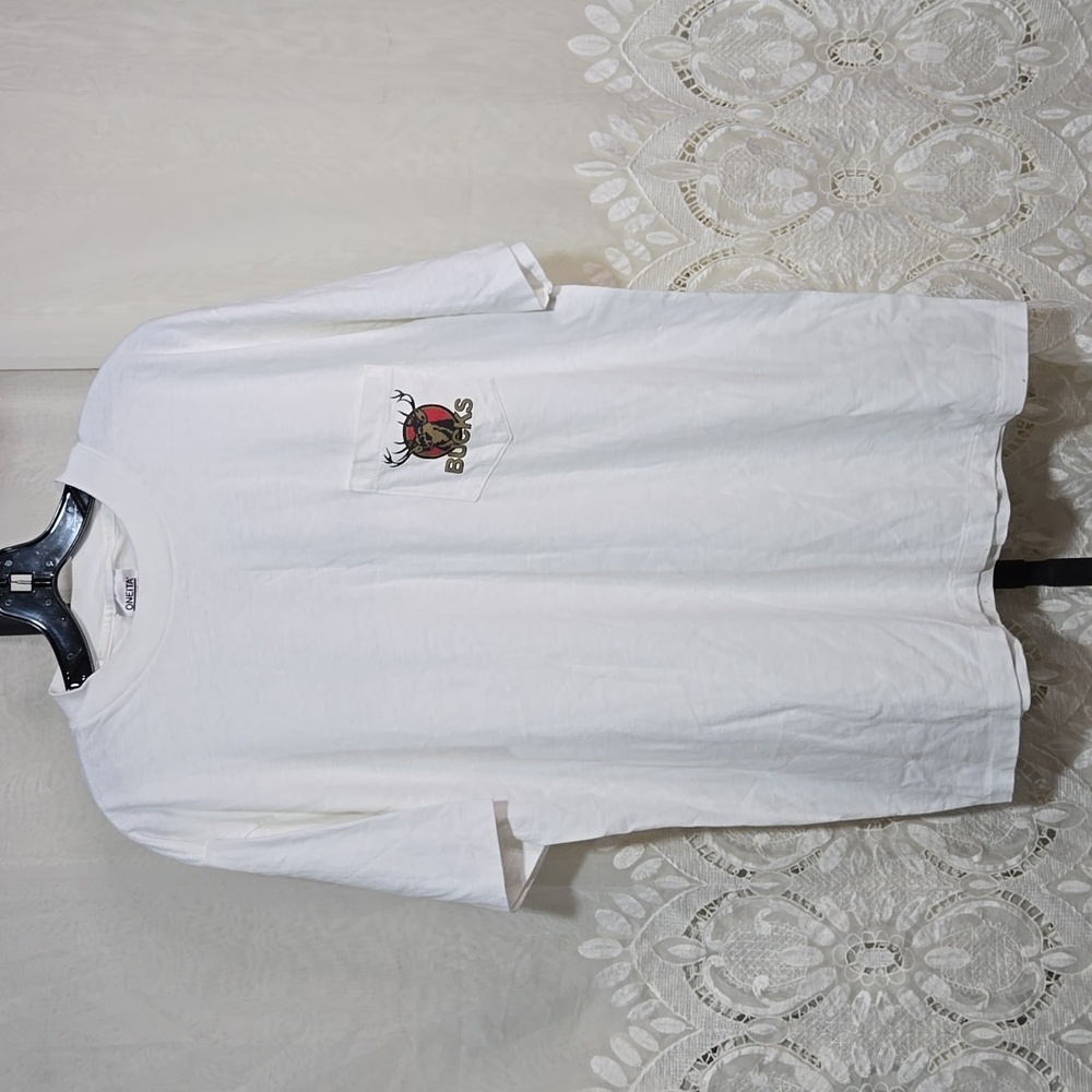 Oneita Bucks Buck the System Vintage Single Stitch Shirt sz X-Large